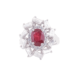 Bague rubis et diamants