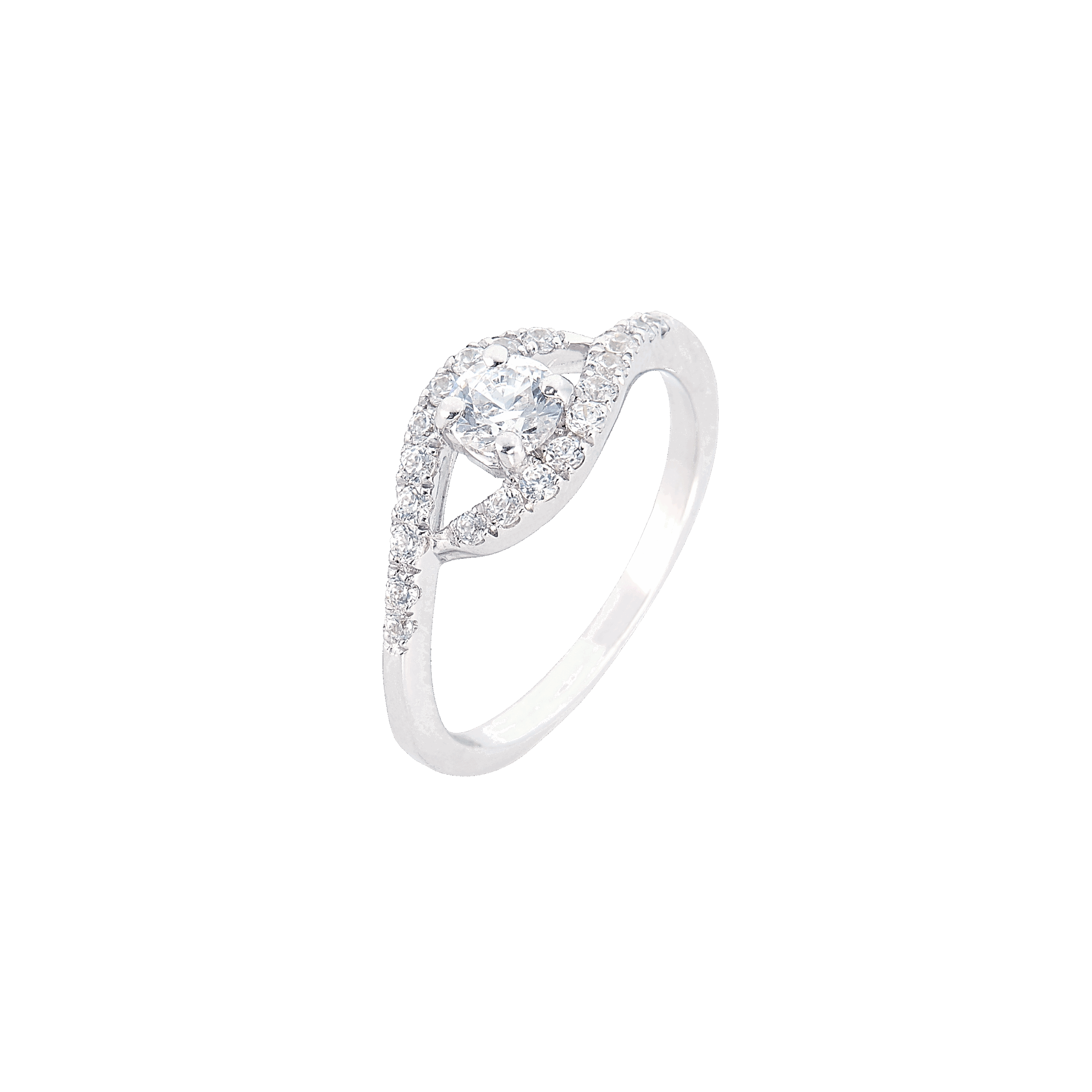 bague lyra or blanc et diamant