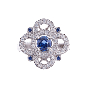 Bague Pétale saphir bleu
