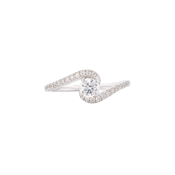 bague spirale or blanc et diamant