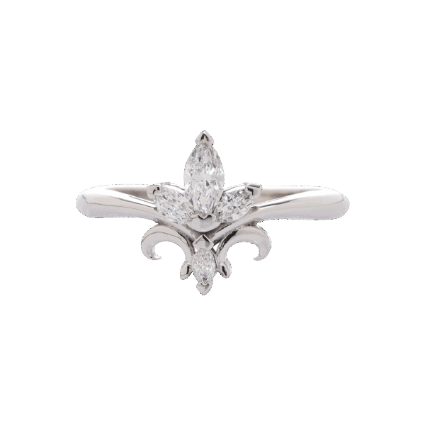 Bague Fleur de Lys en Diamant