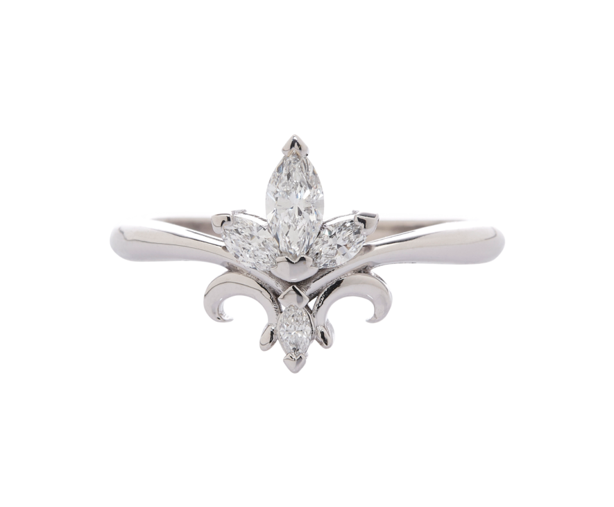 Bague Fleur de Lys en Diamant