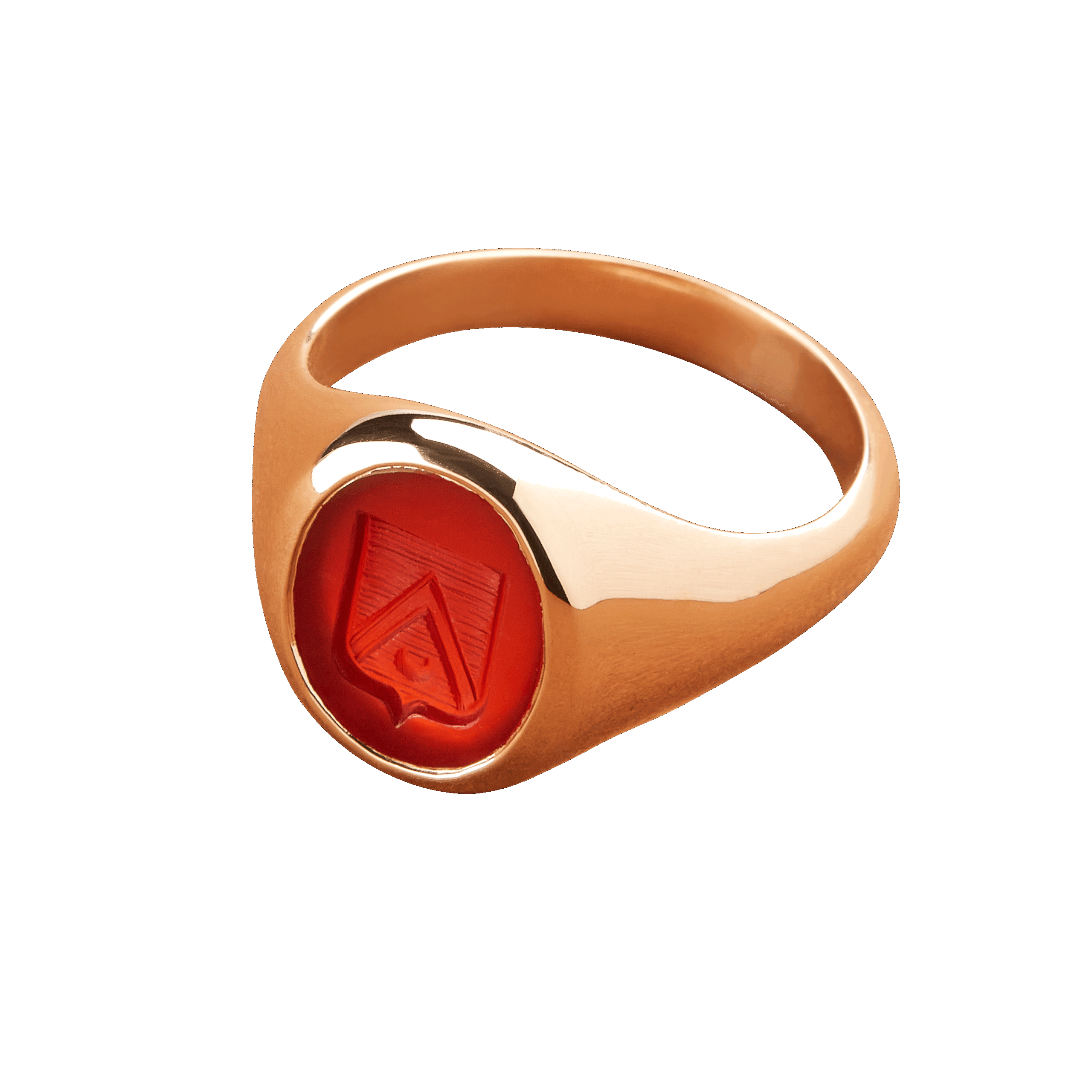 chevalière ovale cornaline pour femme