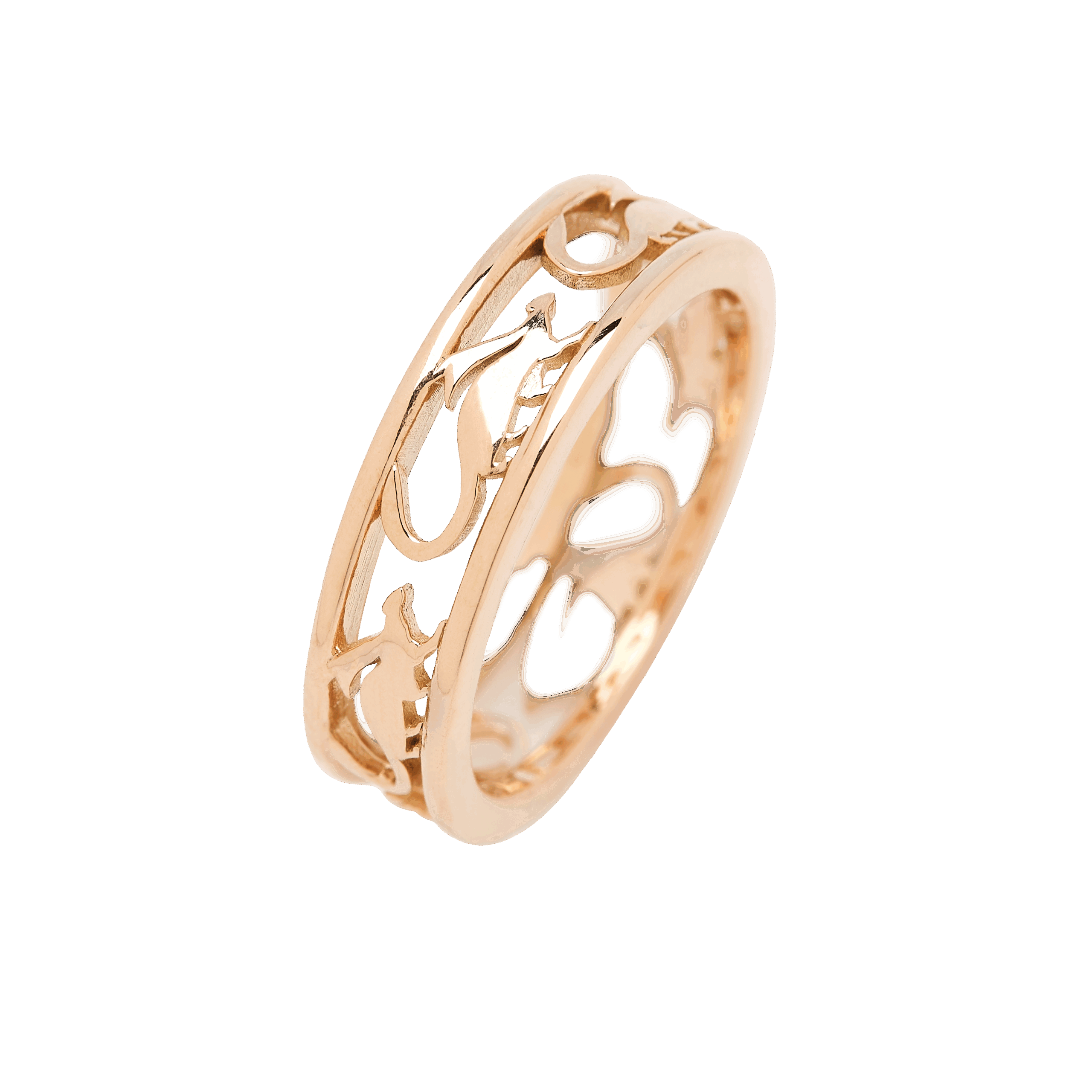 bague hermine en or rose