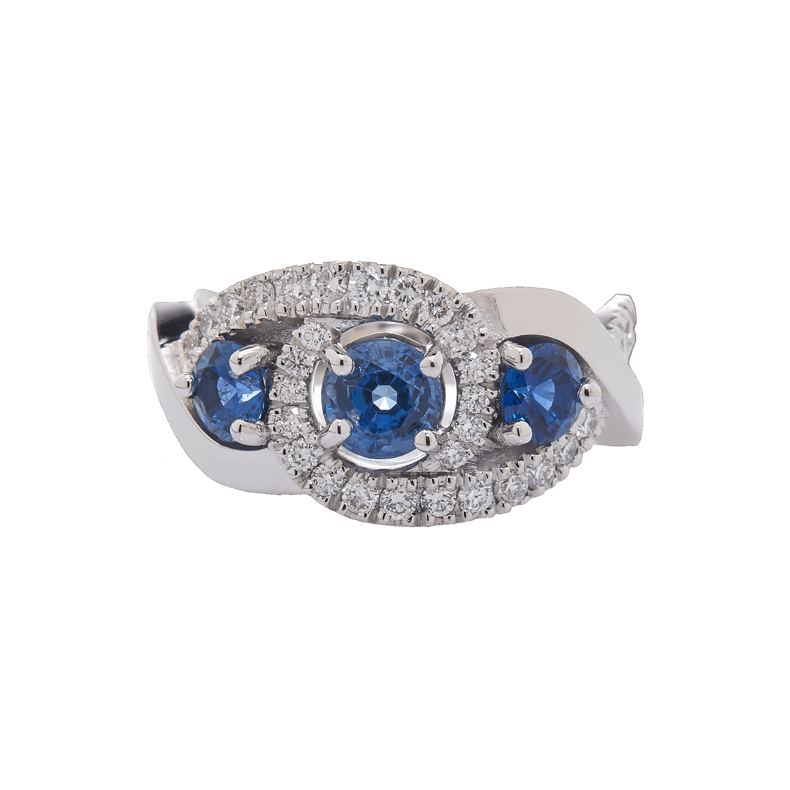 Bague saphir et diamants