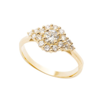 bague or jaune et diamant Célor