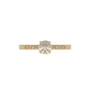 bague or jaune et diamant