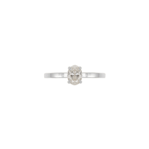 bague de fiançailles or blanc et diamant