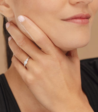 bague or blanc et diamant