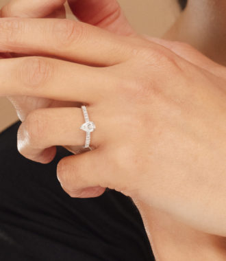 bague or blanc et diamant Eloria