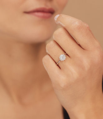 bague Céleste or blanc et diamant