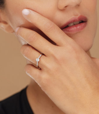 bague or blanc et diamant