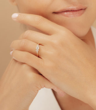 bague or jaune et diamant Sérénity