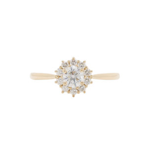 bague de promesse Céleste or jaune et diamant