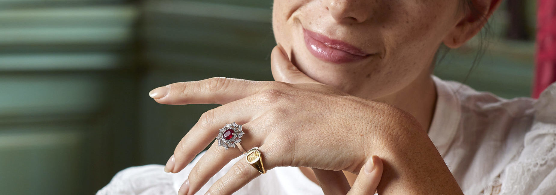 Bague de fiançailles rubis