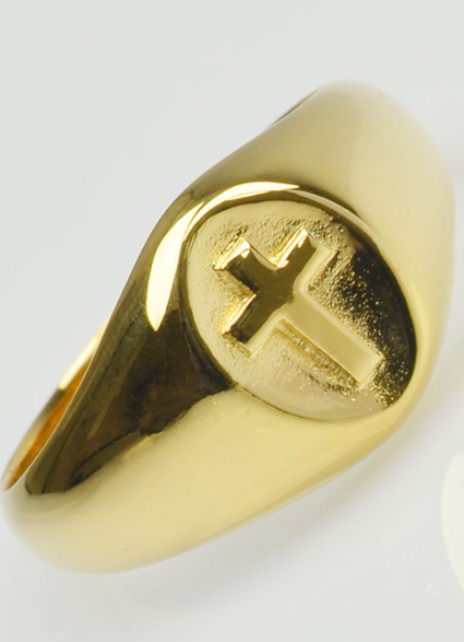 bague croix catholique