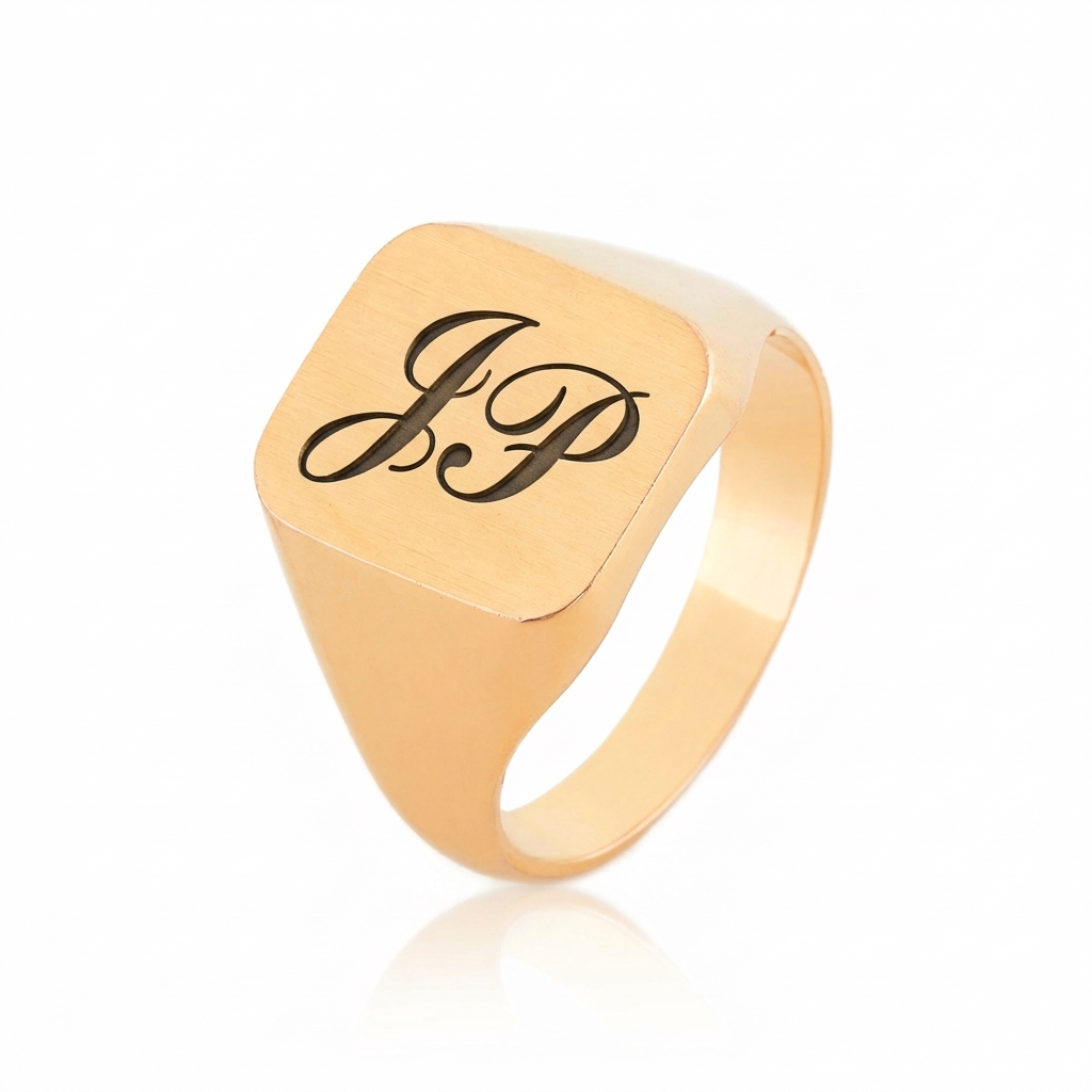 chevalière monogramme